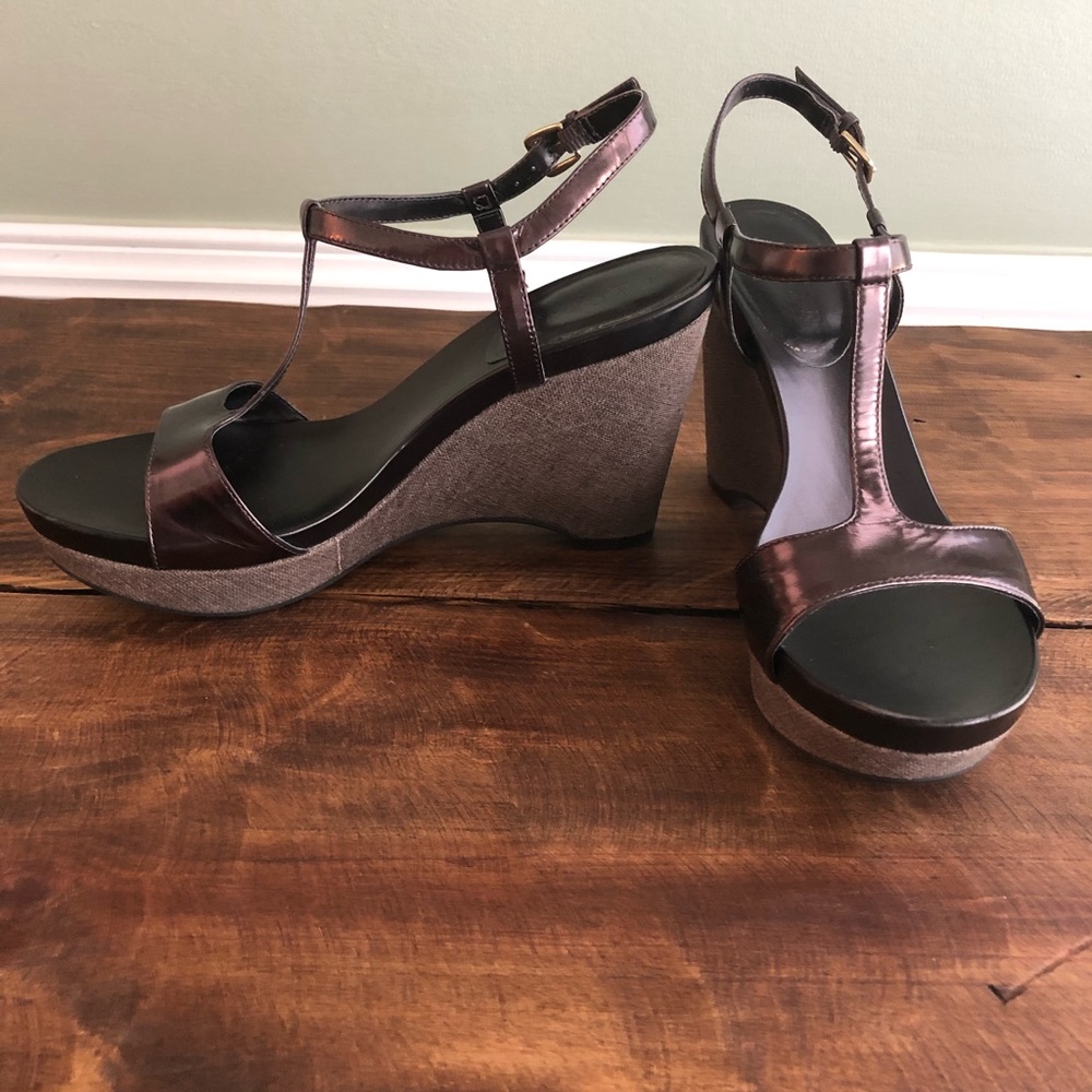 RL Jadyn Wedge Sandals, bronzie brown, sz8